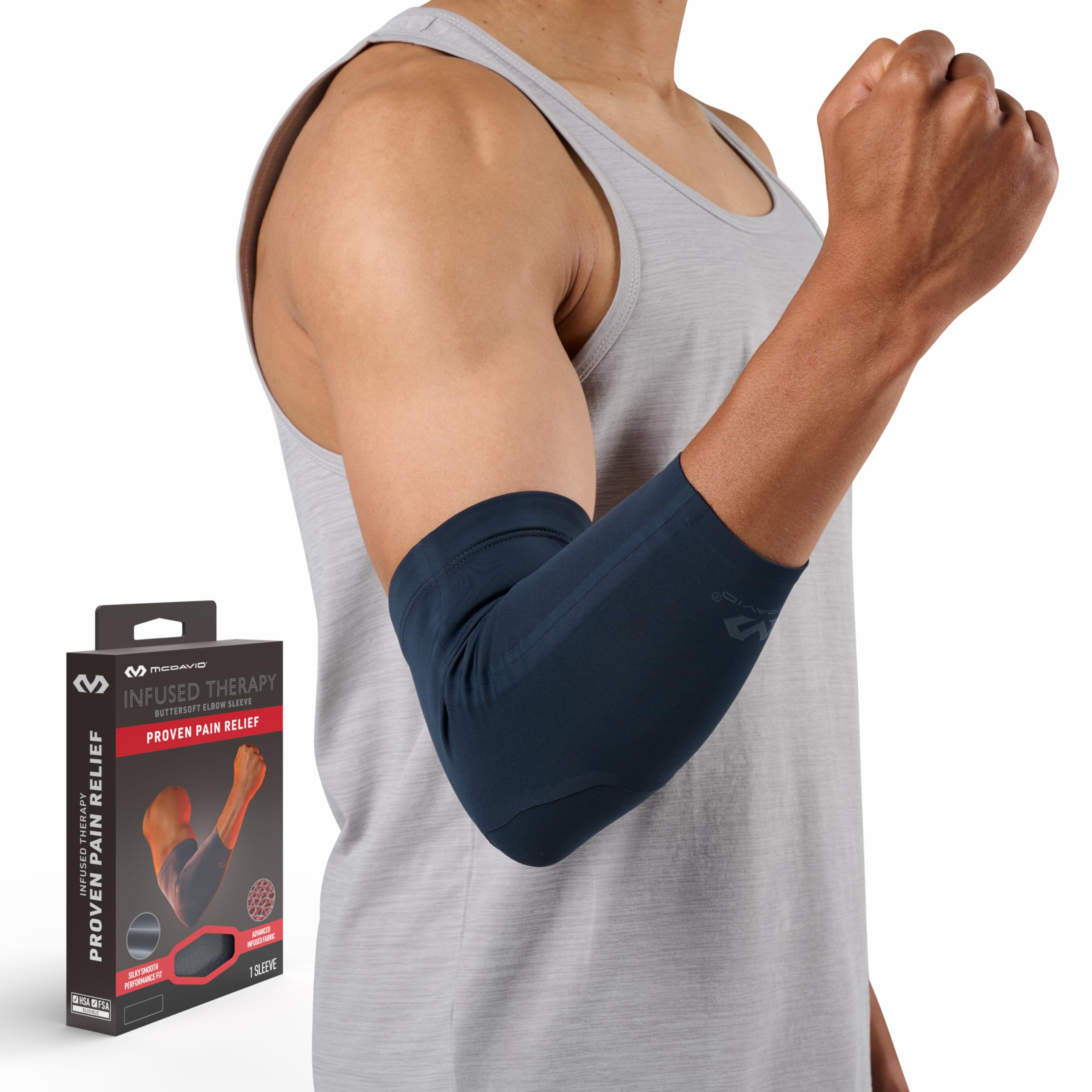 Amazon.com: McDavid Infused Therapy Buttersoft Elbow Sleeve S